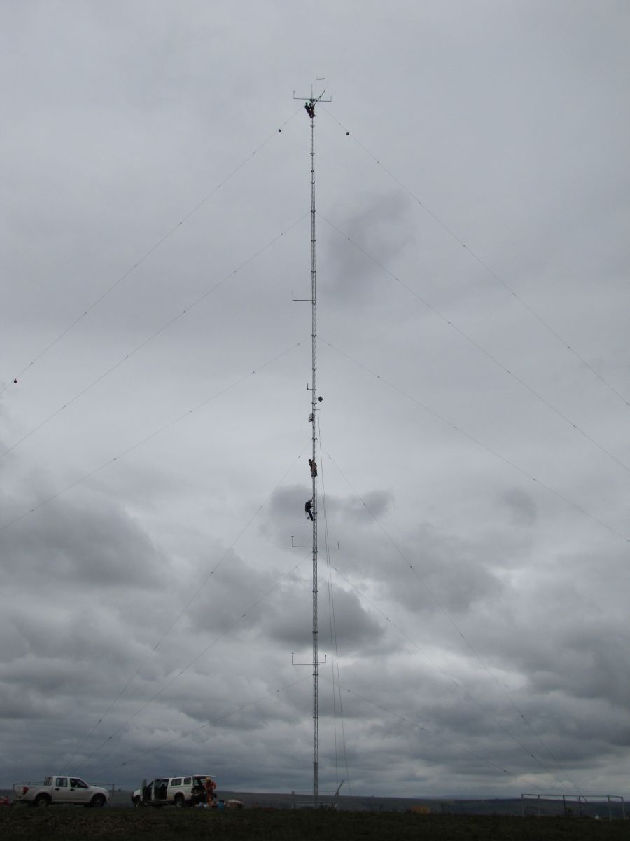 A picture of the mast or site